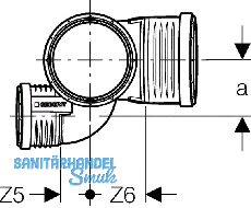 Geberit Abzw. PP-MD 87.5G d90/90/75 re