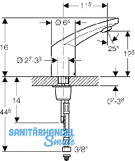 Geberit HyTronic 185 m.Mischer Batterie