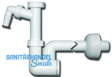 HL133/40 WT-Sifon DN40x5/4' m. WG-Anschl Reinigungseinsatz u. R