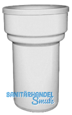 HL203/90WE WC-Anschl.stutzen DN90 m. Lippendichtg, wei