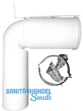 HL224.1 WC-Anschl.bogen DN110 m. Schelle u. Befestigungsbgel