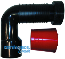 HL225/90 WC-Anschl.bogen DN90/110 PE m. GIlippendichtg m. Sttzr