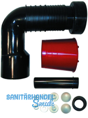 HL225.1/90 WC-Anschl.bogen DN90/110 PE m GIlippendichtg m. Sttz