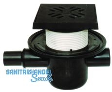 HL300G Bodenabl. DN50 waagr m. Zulauf DN40/50. 150x150mm/137x137