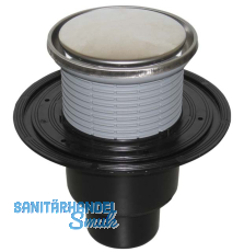 HL310NR Bodenabl. DN50/75/110 senkr ru. d 131mm/d 112mm