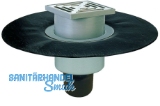 HL317H Bodenabl. DN50/75/110 senkr m. Bitumenmanschette. 147x147