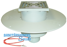 HL62.1BP/2 Dachabl. DN125 m. PVC-Kragen u. Heizung (10-30W/230V)