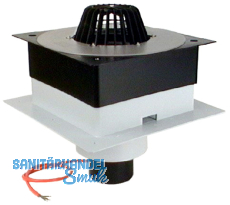 HL63.1P/7 Dachabl. DrainBox DN75 m. PVC-Kragen u. Heizung (10-30