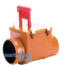 HL710.1 RStauverschl. DN110 m. Niroklappe u. Handabsperrung