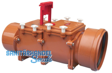 HL720.2 RStauverschl. DN200 m. 2 Niroklappen u. Handabsperrung