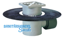 HL72.1HN Bodenabl. DN75/110 waagr m. Bit umenmanschette. 147x147