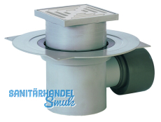 HL72.1 Bodenabl. DN75/110 waagr m. Dichtflansch. 147x147mm/138x1