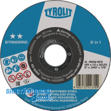 TYROLIT Trennscheibe Standard** gerade Form 125 x 1,0 mm 2in1 Superdünn TYROLIT Trennscheibe Standard** gerade Form 125 x 1,0 mm 2in1 Superdünn