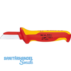 KNIPEX Kabelmesser VDE 9854, gerade Schneide mit KS-Rücken Klinge 50 mm L=190 mm KNIPEX Kabelmesser VDE 9854, gerade Schneide mit KS-Rücken Klinge 50 mm L=190 mm