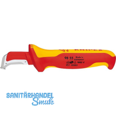 KNIPEX Kabelmesser VDE 9855, Hakenklinge, Gleitschuh, Klingenl�nge 38mm, L=180mm
