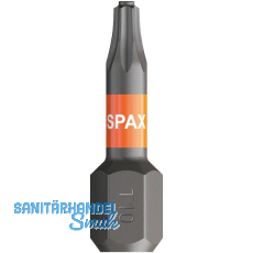 SPAX Bit-Einsatz T-Star 1/4"sechskant T10/25 mm Zapfenführung, Inhalt 5 Stück SPAX Bit-Einsatz T-Star 1/4"sechskant T10/25 mm Zapfenführung, Inhalt 5 Stück