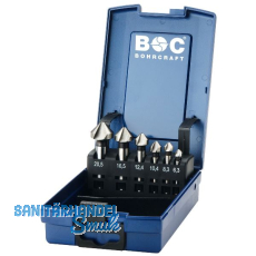 BOHRCRAFT Kegelsenker-Satz DIN335C HSS Co5 Z=3 6-tlg. i.Kunststoffkassette
