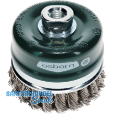 OSBORN Topfbürste 80 x 20 mm rostfreier Stahldraht gezopft M14 OSBORN Topfbürste 80 x 20 mm rostfreier Stahldraht gezopft M14