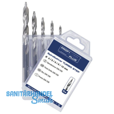 BOHRCRAFT Bohrer-Kassette Turbo Step KG13 DIN338 HSS-G � 4-10 mm 5-teilig