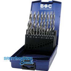 BOHRCRAFT Bohrer-Kassette Turbo Step KG13 DIN338 HSS-G � 1-10 mm 19-teilig