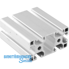 Aluminium Nutprofil ISP Nut 8 L81 leicht 80 x 40 mm 6 Nuten