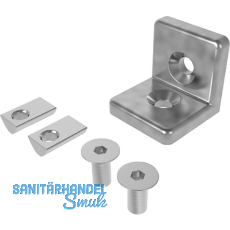 FATH Verbindungswinkel 40 x 40 mm pulverbeschichtet alufarbig Nut 8 - Set FATH Verbindungswinkel 40 x 40 mm pulverbeschichtet alufarbig Nut 8 - Set