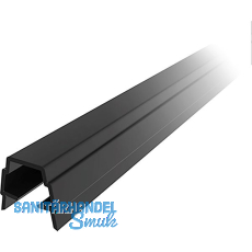 FATH Abdeck- und Einfassprofil schwarz 2000 mm Nut 8