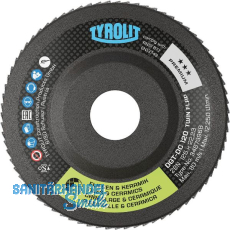 TYROLIT Schleiflamellenteller TwinFlap D/C Premium*** gekröpft Ø 125 mm K120 28N TYROLIT Schleiflamellenteller TwinFlap D/C Premium*** gekröpft Ø 125 mm K120 28N