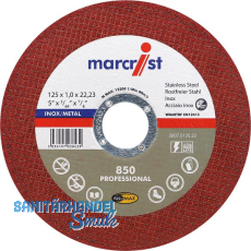 MARCRIST Trennscheibe gerade 125 x 1.0 x 22,2mm Inox MARCRIST Trennscheibe gerade 125 x 1.0 x 22,2mm Inox