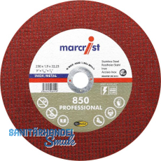 MARCRIST Trennscheibe gerade 230 x 1.9 x 22,2mm Inox