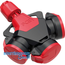 PCE 3-Wegekupplung TAURUS2 Vollgummi 3-polig mit Deckel LED IP54 PCE 3-Wegekupplung TAURUS2 Vollgummi 3-polig mit Deckel LED IP54