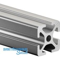 Aluminium Nutprofil ISP Nut 5 L20 leicht 20 x 20 mm 4 Nuten