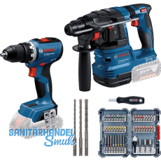 BOSCH Akku-Set GSR + GBH + Bit-Bohrerset 18 Volt BOSCH Akku-Set GSR + GBH + Bit-Bohrerset 18 Volt
