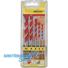 ALPEN HM-Universalbohrer-Satz Profi Multicut Bohrer ø 4-10 mm 5-teilig ALPEN HM-Universalbohrer-Satz Profi Multicut Bohrer ø 4-10 mm 5-teilig