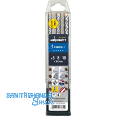 ALPEN HM-Hammerbohrer SDS-Plus Satz FORCE X Box 3-teilig ALPEN HM-Hammerbohrer SDS-Plus Satz FORCE X Box 3-teilig