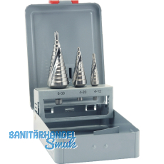 ALPEN Stufenbohrer-Satz HSS Co5 Gr.1-3 2 Schneiden Bohrer � 4.0-30.0 mm