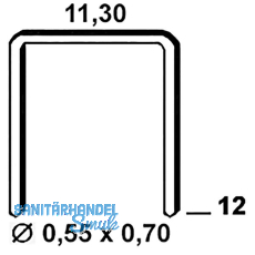 ALSAFIX Klammern Type 53 12 mm aus Stahldraht verzinkt (3000 Stück) ALSAFIX Klammern Type 53 12 mm aus Stahldraht verzinkt (3000 Stück)