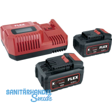 FLEX Akku-Starterset 55 R 18 Volt / 2x 5,0 Ah Akkus und Ladeger�t