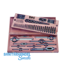 BOHRCRAFT Gewinde Schneidsatz HSSG/HSS M3-M24 in Holzkassette 62-teilig