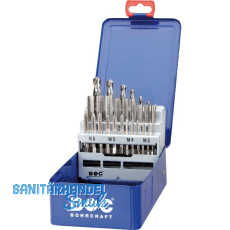 Handgewindebohrer-Satz GK12 DIN 352 HSSG M3-M12+Kernloch 28-teilig