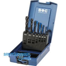 BOHRCRAFT Maschinengewindebohrer-Satz M3-M12 HSS-E Blauring 35º RSP 7-teilig BOHRCRAFT Maschinengewindebohrer-Satz M3-M12 HSS-E Blauring 35º RSP 7-teilig