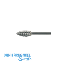 LUKAS HM-Fr�sstift Form H Flamme Kopf � 8 mm L�nge 20 mm Zahnung 7