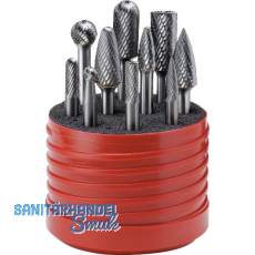 LUKAS HM-Frässtift-Satz mit ZX-Kreuzverzahnung 10-teilig LUKAS HM-Frässtift-Satz mit ZX-Kreuzverzahnung 10-teilig