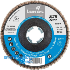 LUKAS Schleiflamellenteller SLTR X-LOCK Zirkonkorund � 125 mm Korn 80