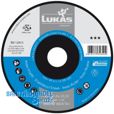 LUKAS Trennscheibe Progress*** gerade Form 125 x 1,0 x 22,23 mm