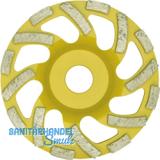 DIEWE Diamant Trockenschleifteller New Fan Cup Gelb 125 x 22 x 22.23 mm DIEWE Diamant Trockenschleifteller New Fan Cup Gelb 125 x 22 x 22.23 mm