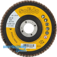 SOLIDO Schleiflamellenteller Zirkonkorund ø 125 mm Korn 80 SOLIDO Schleiflamellenteller Zirkonkorund ø 125 mm Korn 80