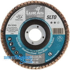 LUKAS Schleiflamellenteller SLTO Zirkonkorund ø 125 mm Korn 40 LUKAS Schleiflamellenteller SLTO Zirkonkorund ø 125 mm Korn 40