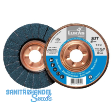 LUKAS Schleiflamellenteller SLTT Zirkonkorund � 115 mm Korn 40
