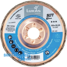 LUKAS Schleiflamellenteller SLTT Zirkonkorund � 125 mm Korn 60